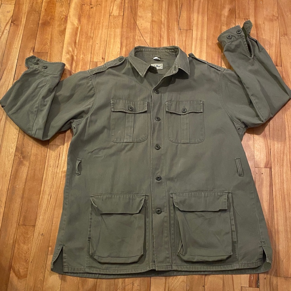 LL Bean Safari Military Field Jacket size XL